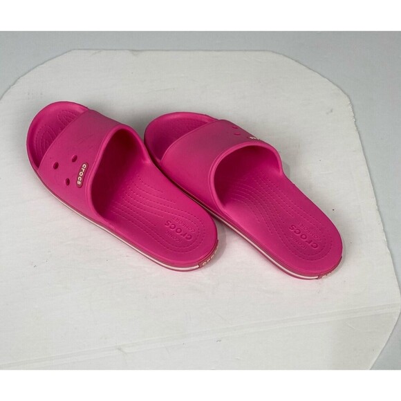 ICONIC CROCS COMFORT Sandals size Mens 8 Womens 10  Electric Pink - Picture 9 of 12
